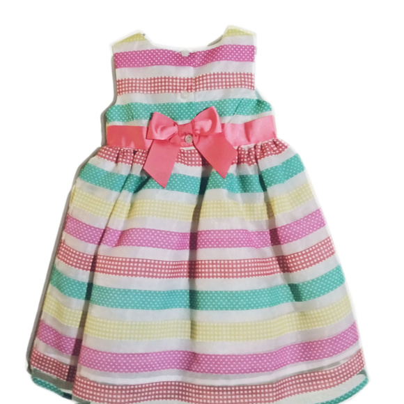 Toddler Girl Blueberi Boulevard Stripe Dress - Picture 3 of 4